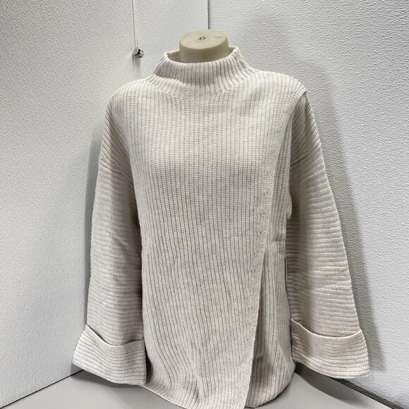 NEW ATHLETA Women’s Azalea Soft Knit Sweater Oatmeal Size L NWT - Picture 1 of 12